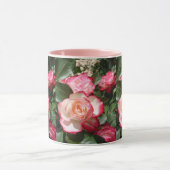 Mug Fleur Rose rouge et blanc Roses floraux (Centre)