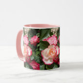 Mug Fleur Rose rouge et blanc Roses floraux (Devant gauche)