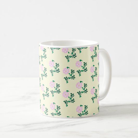Mug Fleur Rose sauvage (Devant droit)