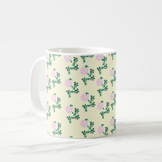 Mug Fleur Rose sauvage (Devant gauche)
