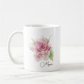 Mug Fleur rose tendre romantique (Gauche)