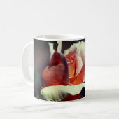 Mug Fleur Rosebud Pêche personnalisée (Devant gauche)