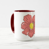 Mug Fleur rouge (Devant gauche)