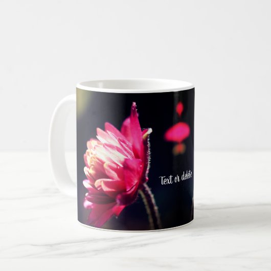 Mug Fleur Rouge Au Soleil Floral Personnalisé (Devant gauche)