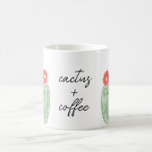 Mug Fleur Rouge Baril Cactus Plus Aquarelle de café (Centre)