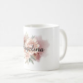 Mug Fleur rouge crème (Devant droit)
