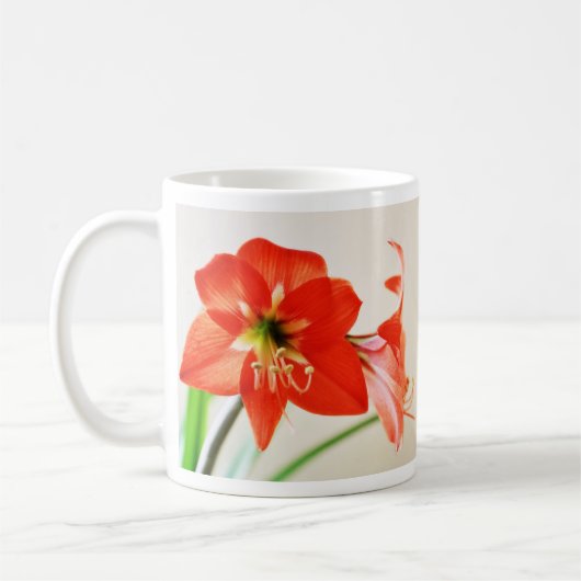 Mug Fleur rouge d'amaryllis (Gauche)
