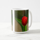 Mug Fleur rouge de ressort de tulipe (Devant droit)