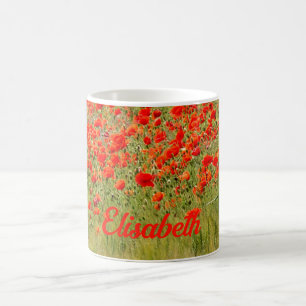 Mug fleur rouge d'été