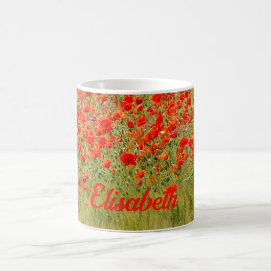 Mug fleur rouge d'été  (Centre)