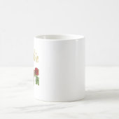 Mug Fleur rouge et feuilles verts nom personnalisé (Centre)