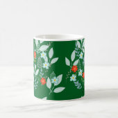 Mug Fleur rouge + feuilles vertes (Centre)