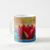 Mug Fleur rouge Lotus sur Citation spirituelle d'eau b (Devant gauche)