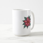 Mug Fleur rouge minimaliste (Devant droit)