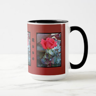 Mug Fleur rouge orangé