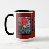 Mug Fleur rouge orangé (Gauche)