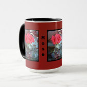 Mug Fleur rouge orangé (Devant gauche)