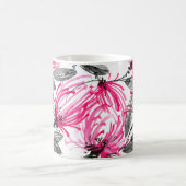 Mug Fleur rouge orientale : Motif d'aquarelle. (Centre)