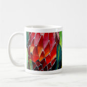 Mug Fleur rouge Protea art original aquarelle (Gauche)