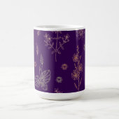 Mug Fleur sauvage à motifs pourpre foncé (Centre)