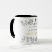 Mug fleur sauvage Accent Café avec Citation Inspir (Devant gauche)