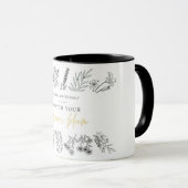 Mug fleur sauvage Accent Café avec Citation Inspir (Devant droit)