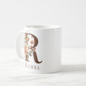 Mug Fleur sauvage Aquarelle d'automne initiale R (Devant gauche)