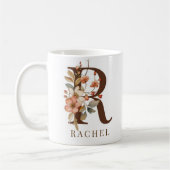 Mug Fleur sauvage Aquarelle d'automne initiale R (Gauche)