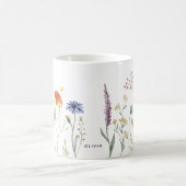 Mug Fleur sauvage aquarelle personnalisé (Centre)