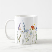Mug Fleur sauvage aquarelle personnalisé (Gauche)