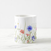 Mug Fleur sauvage arc-en-ciel Illustré Message d'anniv (Centre)