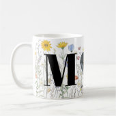 Mug Fleur sauvage Coeur Photo Nom Fête des mères (Gauche)