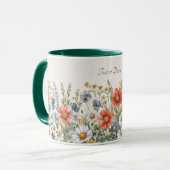 Mug Fleur sauvage coloré (Devant gauche)
