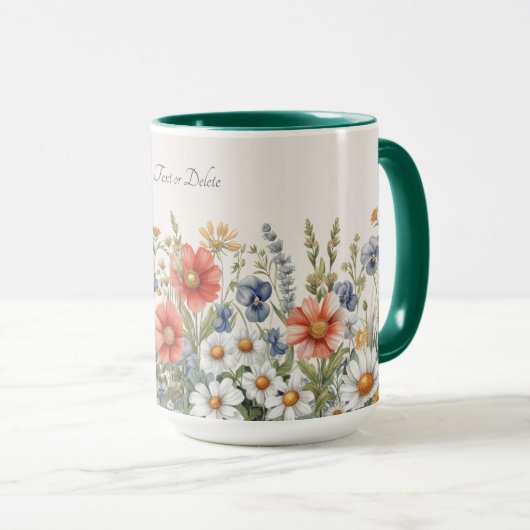 Mug Fleur sauvage coloré (Devant droit)