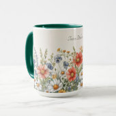 Mug Fleur sauvage coloré (Devant gauche)