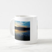 Mug Fleur sauvage, coucher de soleil bleu (Devant gauche)