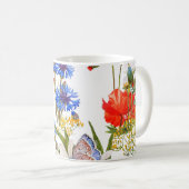 Mug Fleur sauvage : couleur bleu foncé bleu clair (Devant droit)