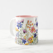 Mug fleur sauvage, Coupe Fleur, Coupe Floral Café (Devant gauche)