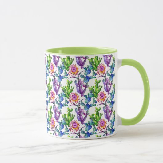 Mug Fleur sauvage d'aquarelle Cactus Motif (Droite)