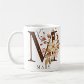 Mug Fleur sauvage d'automne Jardin initial M (Gauche)