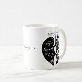 Mug Fleur sauvage de transplantation pulmonaire noir e (Devant droit)
