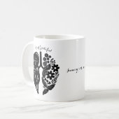 Mug Fleur sauvage de transplantation pulmonaire noir e (Devant gauche)