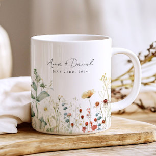 Mug Fleur sauvage D'Été Fête De Mariage Faveur