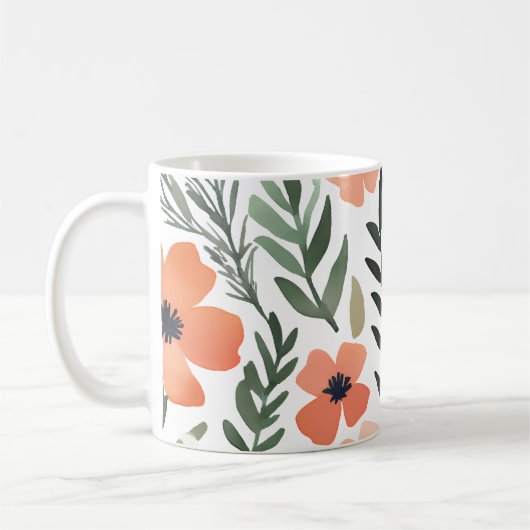 Mug Fleur sauvage en terre cuite Boho Rustique Boho Dr (Gauche)