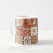 Mug Fleur sauvage en terre cuite Patchwork Rustique Bo (Devant gauche)