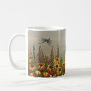 Mug fleur sauvage et libellule