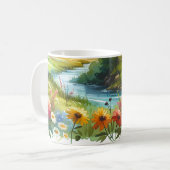 Mug Fleur sauvage et ruisseau dans la vallée de Spring (Devant gauche)