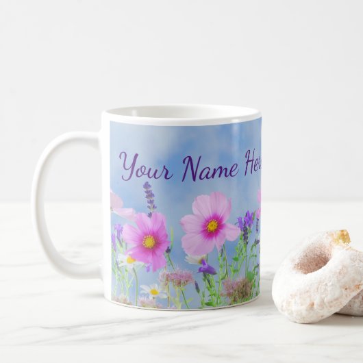 Mug Fleur Sauvage Floral (Avec donut)