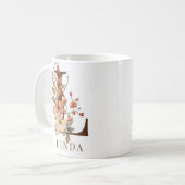 Mug Fleur sauvage Jardin d'automne initial L (Devant gauche)