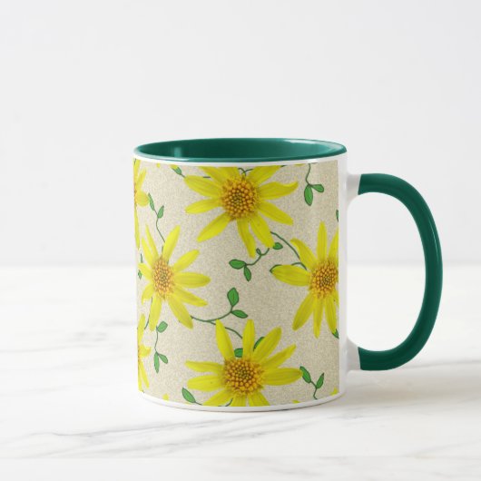 Mug Fleur sauvage jaune botanique doux (Droite)